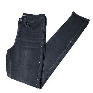 Levis 311 Shaping Skinny Jeans Womens Size 25 Low Rise Gray Studded Denim
